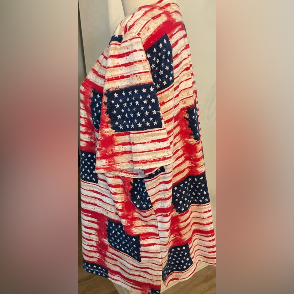 Alfred Dunner Patriotic Red, White and Blue Top - Picture 4 of 6